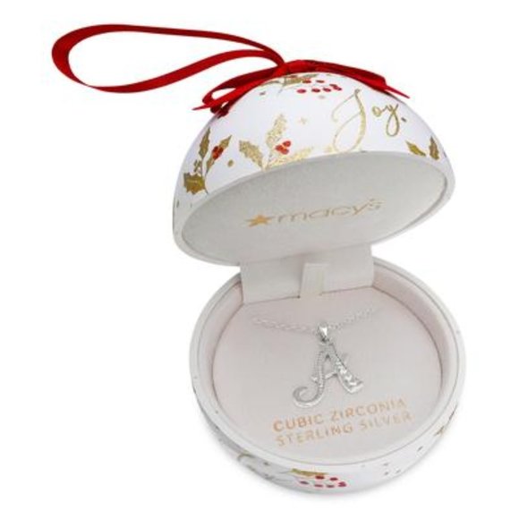 Giani Bernini - Cubic Zirconia Initial Pendant Necklace in Sterling SS - Picture 1 of 2